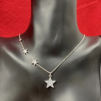 Kate Spade COSMOS Pendant Necklace Silver-Tone Clear CZ NWT RP $78 - Image 1 of 4