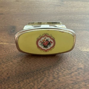 Mid Century Modern Lippenstift Clip mit Spiegel Blumendesign Made in Japan - Bild 1 von 8