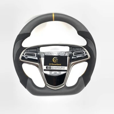 For Cadillac ATSV ATS cts 2015-2019 Custom Matte Carbon Fiber Steering Wheel - Image 1 of 4