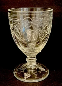 Bicchiere vino calice acqua bacco Williams Sonoma vintage anni '80 Italia vino uva Dsgn - Foto 1 di 7