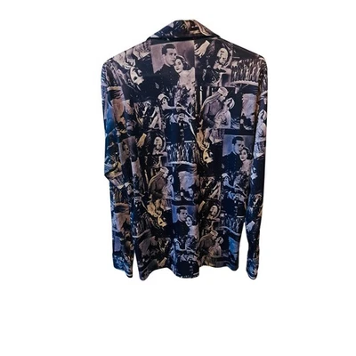 Vintage 1970's Old Movie Stars Poly Disco Shirt - Image 1 of 3