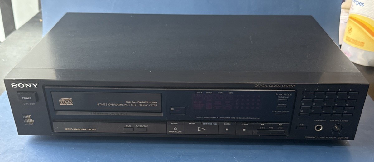 SONY CDP-770 CD player Made in Japan 1988 JP F/S Tested for