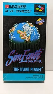 Sim Earth The Living Planet (Nintendo Super Famicom). Box, Manual & Cartridge. - Picture 1 of 11