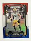 LUKAS VAN NESS 2023 Panini Prizm Red, White, Blue Parallel RC -Green Bay Packers
