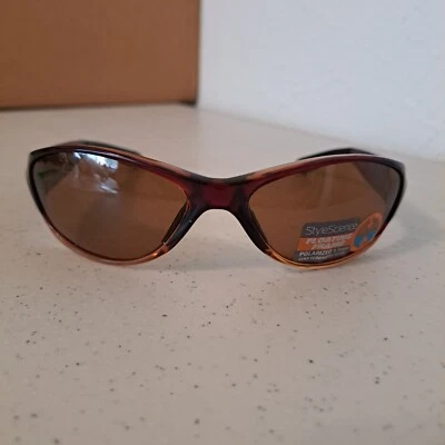 Gafas de sol StyleScience monturas flotantes marrón tortuga envoltura marrón lentes P-18 Foto 1 de 4