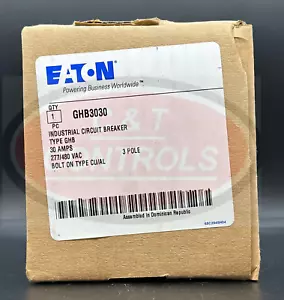 Eaton GHB3030 3P 30A Bolt On Circuit Breaker New In Box USA Stock - Picture 1 of 9