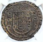 1557-78 INDIA PORTUGESE PORTUGAL King Sebastiao ANTIQUE Bastado Coin NGC i106054