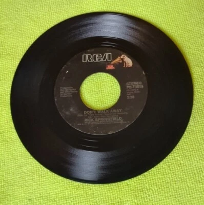 Rick Springfield - Don't Walk Away/S.F.O. - RCA - 45rpm - 7" - Image 1 of 2