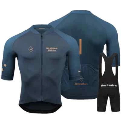 Conjunto de jersey de ciclismo masculino manga curta respirável bicicleta MTB roupas de ciclismo verão - Imagem 1 de 4