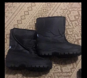 Schwarze wasserdichte Sherpa-Damenstiefel Größe 7 Toms neu - Bild 1 von 8