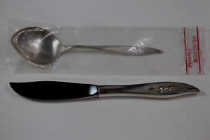 Heirloom Sterling, First Frost Small Serving Spoon and Butter Knife, New Unused