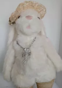 Rare 1987 Vintage Tilly Collectible Bunny Rabbit Plush & Stand (20" tall) - Picture 1 of 12