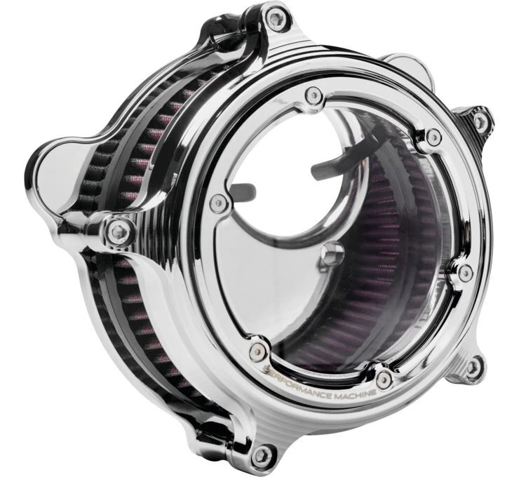 Performance Machine Vision Chrome Air Cleaner Filter 99-17 Harley Models 2157-CH - Image 1 of 1