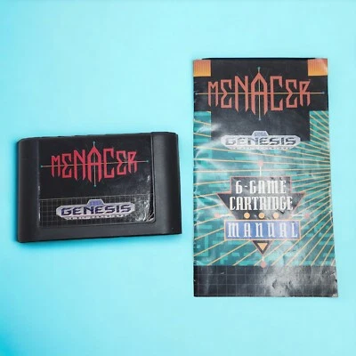 Menacer 6 Game Cartridge And Manual Sega Genesis Tested Clean - Image 1 of 4