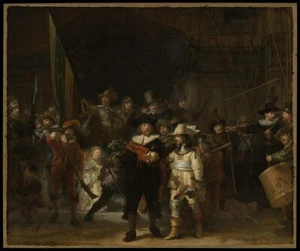 Ölgemälde Repro Rembrandt van rijn Die Nachtuhr - Bild 1 von 1