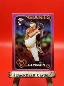2024 Topps Chrome Kyle Harrison RC #191 Pink Refractor Rookie Card Giants - Picture 1 of 2
