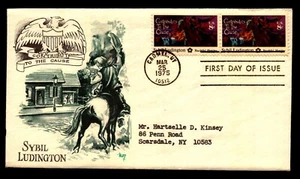 First Day Cover - Foxboro / Marq - 1975 Sybil Ludington - Lot 0123601 - Picture 1 of 2