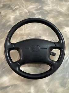 98-02 Toyota 4Runner 00-04 Tacoma Leather Steering Wheel w/ Cruise Black - Picture 1 of 8