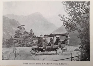 Clipping Ritaglio Foto del 1914 Linea Belluno-Piave di Cadore-Cortina d'Ampezzo - Picture 1 of 1