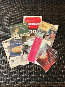 9 Various Cooking Instruction Book Pamphlets Vintage Recipes GE Hotpoint - Picture 1 of 11