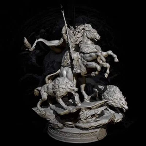 1/48 90mm Resin Modellbausatz Skandinavischer Gott Odin Märchen Miniatur unbemalt - Bild 1 von 5