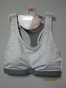Sujetador deportivo para mujer Avia Racerback gris soporte mediano talla L - Imagen 1 de 3