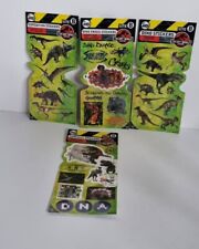 4 X Genuine Vintage 90's Jurassic Park The Lost World Sticker Set (Dinosaurs) 
