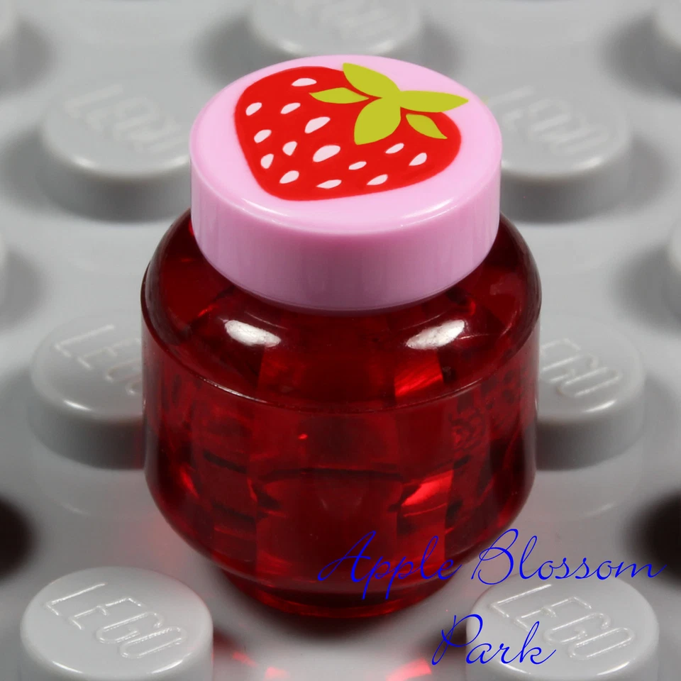 NUEVO Lego Minifigura Rosa Mermelada de Fresa - Friends Trans Rojo Cocina Comida Jalea Tarro Foto 1 de 1