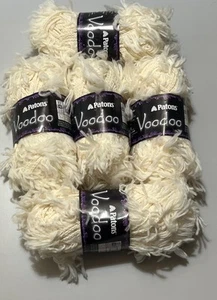 Patons VOODOO Yarn, Set of 5 skeins, 50gr Ea., IVORY color - Picture 1 of 13