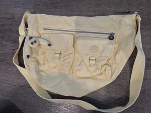 Kipling Arkan Crossbody Bag Yellow Shoulder Bag Top Zip Monkey Keychain - Picture 1 of 10