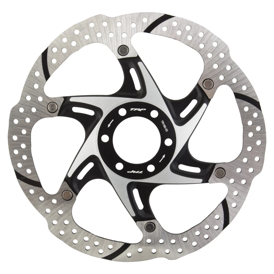 TRP 33 Disc Brake Rotor - 180mm, 6-Bolt, Silver/Black - Image 1 of 1