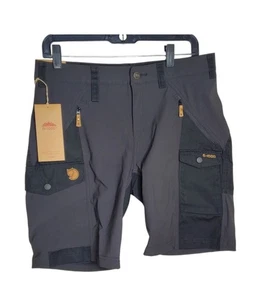 Fjallraven Nikka Shorts Curved Womens Size EU 42 US Waist 32-33” Black Hiking - Picture 1 of 8