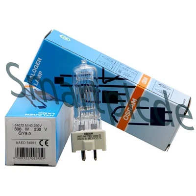OSRAM 230V500W 64672 M40 Stage AD Lighting Photography Lamp GY9.5 Halogen Bulb - Image 1 of 3