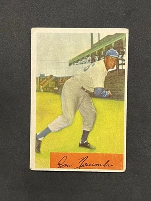 Bowman #154 1954 Don Newcombe Los Angeles Dodgers en muy buen estado ¡Sin pliegues! Foto 1 de 2