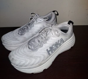 Hoka Men's  Running Sneakers 10.5D  Gaviota 5 Lightweight Performance White Gray - Picture 1 of 18