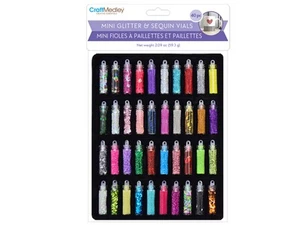 Craft Medley Mini Glitter & Sequin Vials 40/PkgGC411 - Picture 1 of 3