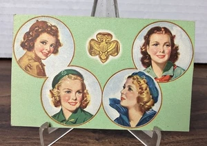 Vintage Girl Scout Membership Card 1940s ~ Burbank California ~MCM Scouts - Picture 1 of 2