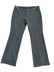 Banana Republic Jackson Fit Gray Wide Leg Trousers Pants Size 14 - Picture 1 of 6