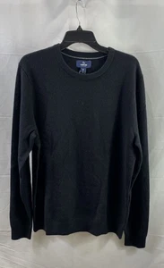 Lands End Men Black Cashmere Crewneck Pullover Sweater Size Medium NWT - Picture 1 of 5