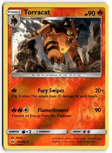Pokemon TCG Torracat 25/149 Sun & Moon Base Reverse Holo NM - Picture 1 of 1