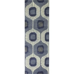 Bashian Chelsea Woodbridge 2'6" x 8' Area Runner Rug in Light Blue - Picture 1 of 6