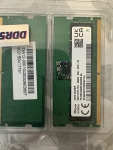 Memory RAM For Laptop  2 x 8GB  (16 GB ) DDR5 4800MHz SODIMM Brand SK-Hynix   - Picture 1 of 4
