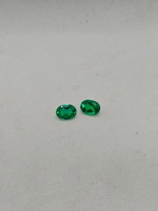 Lab Grown Emerald 6x8mm Oval Faceted AAA Colombian Shade - Picture 1 of 9