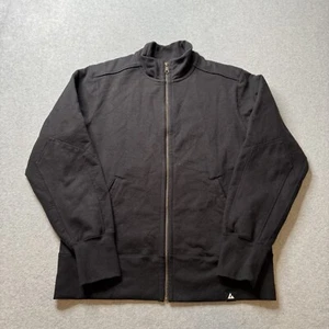 American Giant Jacket Mens Large Black Full Zip Fleece Motorcycle Made in USA - Picture 1 of 10