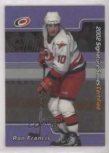 2001 ITG Be A Player Signature Series Certified Purple /50 Ron Francis #C-36 HOF