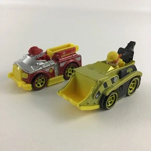 Paw Patrol Rubble Marshall True Metal Die Cast Push Along Racers Spin Master Toy - Picture 1 of 7