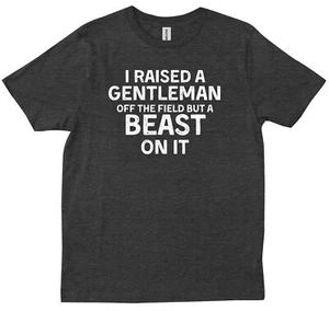 T-Shirt Gentleman Off The Field and Beast On Mom & Son Fußballliebhaber Geschenk - Bild 1 von 9