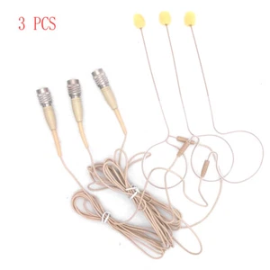 3 PIEZAS Auriculares Gancho Micrófono Cabezal Usado Micrófono para Audio Technica Inalámbrico - Imagen 1 de 4