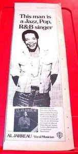 Al Jarreau Look To The Rainbow Vintage ORIG 1977 Press/Magazine ADVERT 17.5"x 6 - Picture 1 of 3