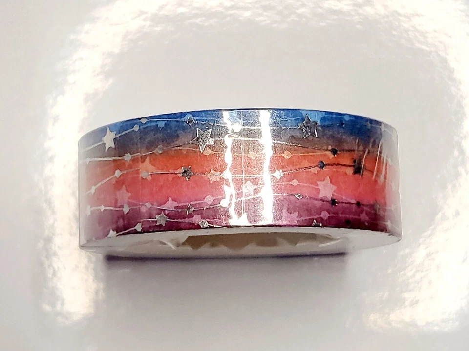 Star Galaxy Ombre Foiled Washi Tape Planner Supply Journal Craft 1016 - Image 1 of 1